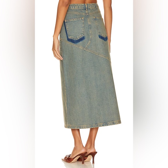 Miaou Rowan Wash Denim Maxi Skirt - Picture 5 of 6
